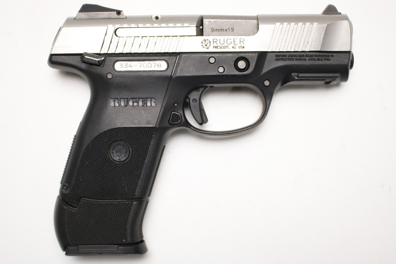 RUGER SR9C 9mm Police Trade-In Pistol with Stainless Slide